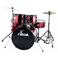 XDrum Rookie 22" Fusion complete Drumset, robijnrood (ruby red)