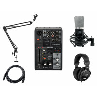 Yamaha AG03 MK2 USB-Audiointerface Schwarz Set