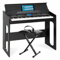 FunKey DP-61 III Keyboard mit 61 Tasten im Digitalpiano-Design Set inkl. Bank + Kopfhörer