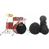 Tama ST52H5-CDS Stagestar Drumkit Candy Red Sparkle Taschen Set