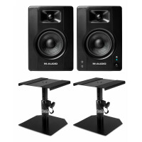 M-Audio BX4BT Studio Monitore Stativ Set