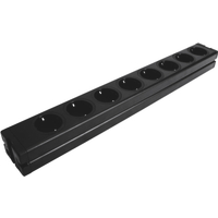 Eurolite Steckdosenleiste 8-fach Alu Schwarz