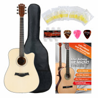 Rocktile WSD-101C NT akoestische gitaar, dreadnought starterset