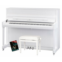 Kawai K-200 WH/P SL Klavier Weiß Hochglanz Set