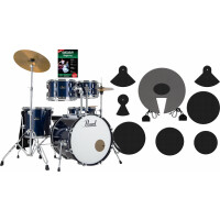 Pearl RS505C/C743 Roadshow Drumset Royal Blue Metallic Beginner Set