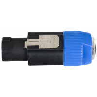 Pronomic AD-JFSPM Adaptador de jack hembra de 6,3 mm a macho compatible con Speakon