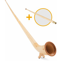 Lechgold Alphorn Zirbe F 360 cm 3-teilig Set inkl. Fis-Handrohr