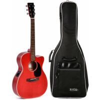 Ditson 000C-10E-TRD Translucent Dark Red Set