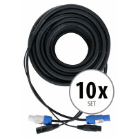 Pronomic Stage PPD-20 cable híbrido Powerplug/DMX Juego de 10