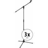 McGrey MBS-01 Mikrofonständer mit Galgen und Mikrofonklemme 3x Set