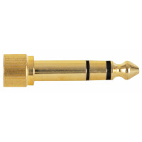 Pronomic AD-JF3.5JS6.3 adapter 3,5mm stereo klink female / 6,3mm stereo klinke male goudkleurig