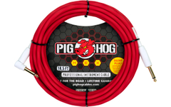 Pig Hog Hex Series Silent Câble 5,6 m Coudé Candy Apple Red