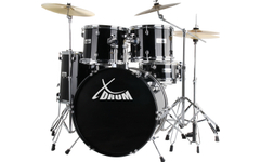 XDrum Semi 20" Studio Batería Midnight Black Set incl. soporte de brazo + platillo Crash