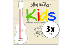 Aquila 138U Kids Multi Color Set Di Corde Per Ukulele 3x