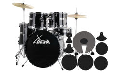 XDrum Semi 22" Standard Batería Midnight Black Set + Amortiguadores