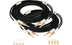 Cavo Altoparlante Dynavox OFC 2x2,5 Mm² Con Connettori A Banana E Forcella – Lunghezza 3m, Coppia