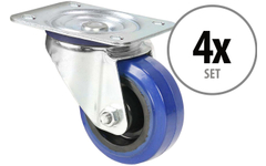 Adam Hall 372081 Bluewheel Zwenkwiel 80mm Set van 4