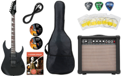 Ibanez GRG121DX-BKF E-Gitarre Black Flat Starter Set