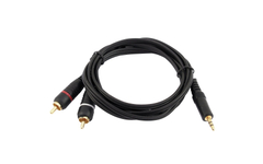 Omnitronic Adapterkabel Klinke/2xCinch 3m Schwarz