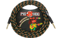Pig Hog "Rasta Stripes" Câble Instrument 6m