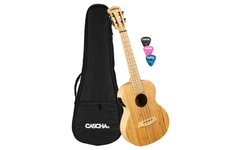 Cascha 2314E Tenor Ukulele Bamboo Natur Bundle mit Tonabnehmer - Retoure (Zustand: sehr gut)