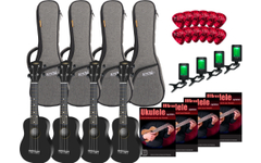 Classic Cantabile US-100 Ukulelenset Voor De School Zwart