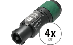 Neutrik NL4FXX-W-L Speakon Connector 4-Pole 4x Set