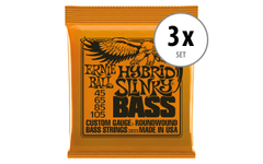 Ernie Ball 2833 Hybrid Slinky Bass Juego de 3