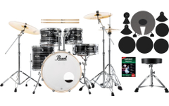 Pearl Export EXX705NBR/C778 Drumkit Graphite Silver Twist Beginner Set