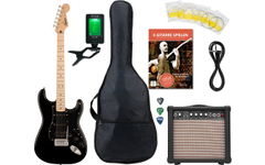 Squier Sonic Stratocaster HSS Black Starter Set