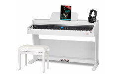 Classic Cantabile DP-A 410 WH Piano Numérique Blanc Brillant Set