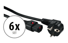 Kirstein Safelock Cable De Alimentación IEC 1 m Set De 6