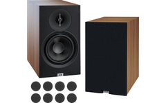 ELAC Debut B6.3 Enceintes Bibliothèque Noyer Paire Set Oehlbach