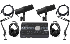 Shure SM7B / Mackie Big Knob Studio Interview Podcast Set voor 2 Personen