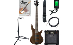 Ibanez GSR205B-WNF SR Gio E-Bass Walnut Flat Starter Set