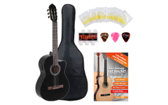 GEWA Student Electro 4/4 Classical Guitar Black Starter Set