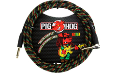 Pig Hog "Rasta Stripes" Câble Instrument 3m Coudé