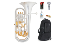 Lechgold Luxe EU-310SB Euphonium verzilverd geborsteld Deluxe Set