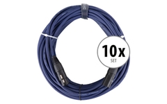 Pronomic Stage DMX3-5 câble DMX 5 m, bleu avec contacts plaqués d'or