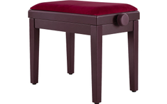 Banc De Piano Classic Cantabile Modèle A Acajou Velours Rouge