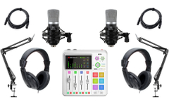 Rode Rodecaster Duo Wit Podcast Interview Set