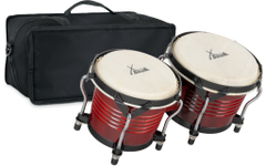 XDrum Bongos Pro Rosso Vino SET incl. Borsa per Bongo