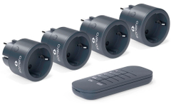 sonero Funksteckdosen-Set 4-fach 2.300 Watt Anthrazit
