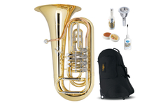 Lechgold BT-13/4L Bb-Tuba gelakt Deluxe Set