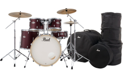 Pearl Export EXX705NNBR/C864 Batterie Satin Scarlet Set avec Housses