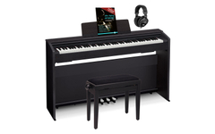 Casio PX-870 BK Privia Piano Numérique Noir - Set Incl. Banc De Piano, Casque & Méthode