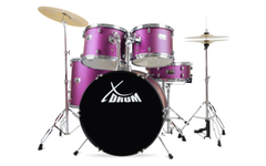 XDrum Semi 22" Standard Schlagzeug Satin Purple Sparkle inkl. Schule