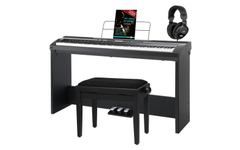 Classic Cantabile SP-150 BK Stagepiano nero Deluxe Set incl. supporto, panca, cuffie e scuola
