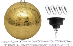 Eurolite Spiegelbol 40 cm Goud Set