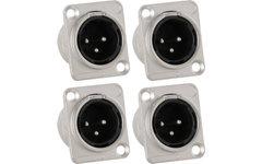 Pronomic XMD XLR Inbouwconnector Male 4x Set